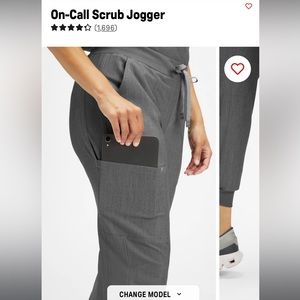 Fabletics scrub set. Heather gray. Size small top. Size small tall joggers.